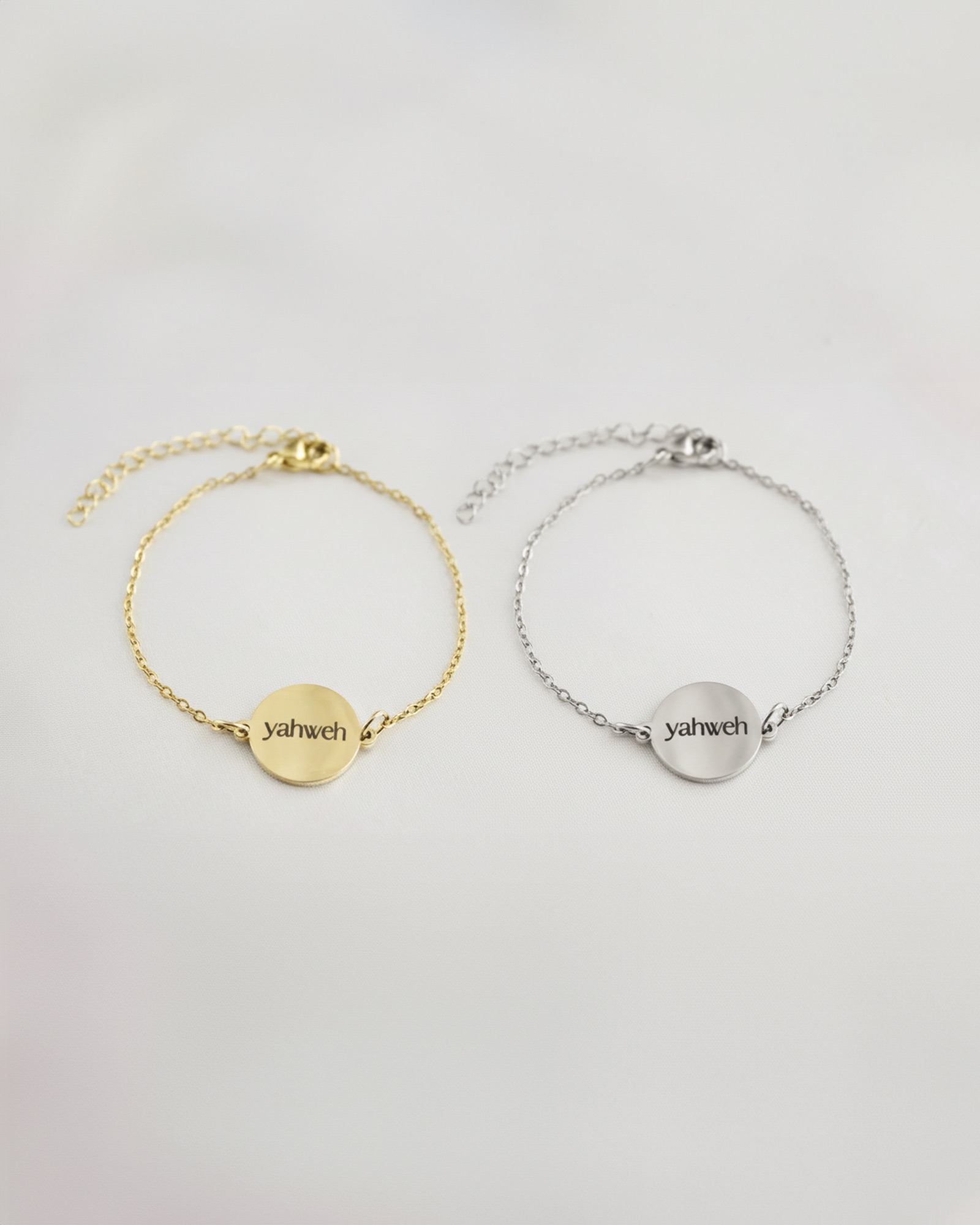 Custom Engraved Round Charm Bracelet