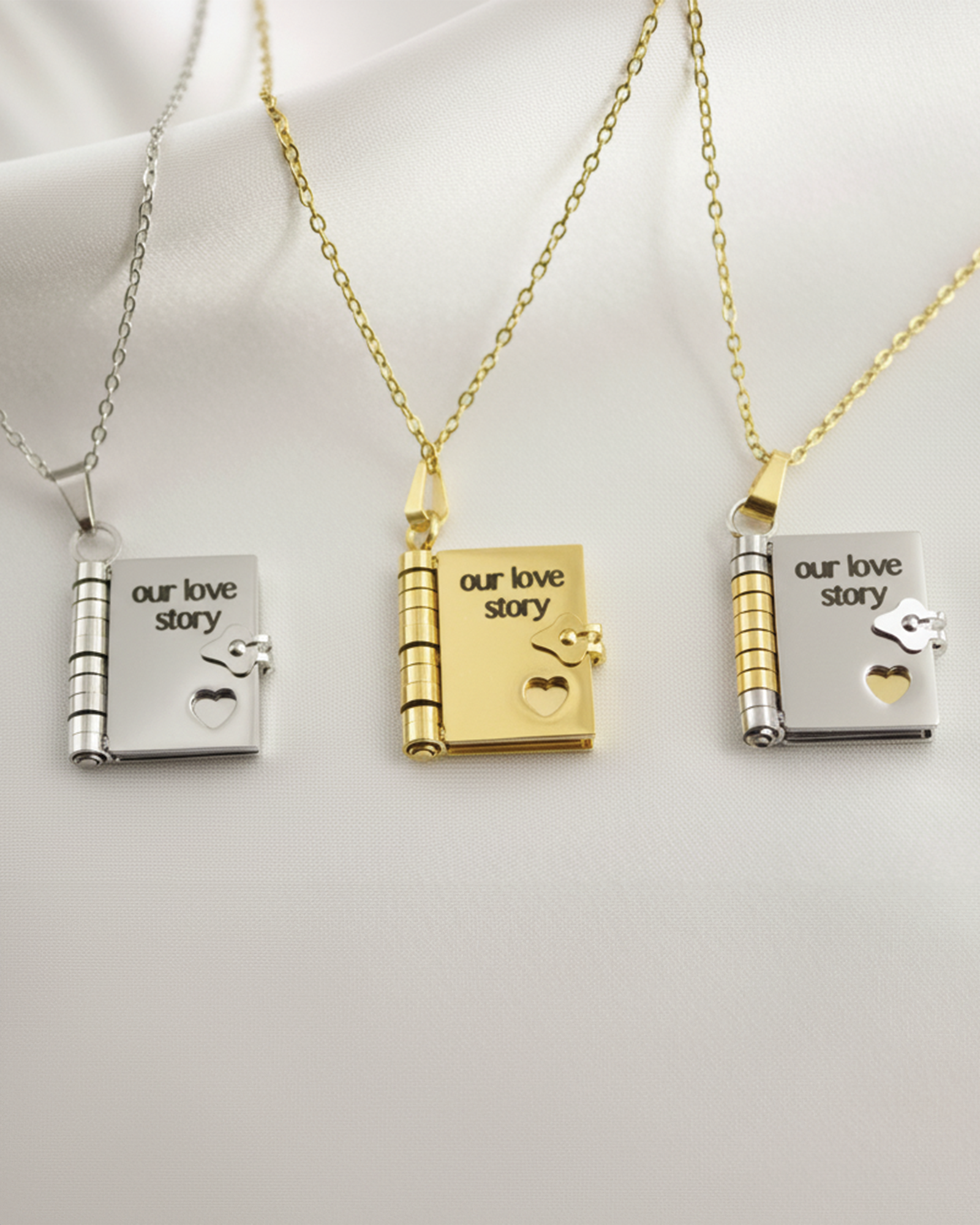 Custom Engraved Book Necklace