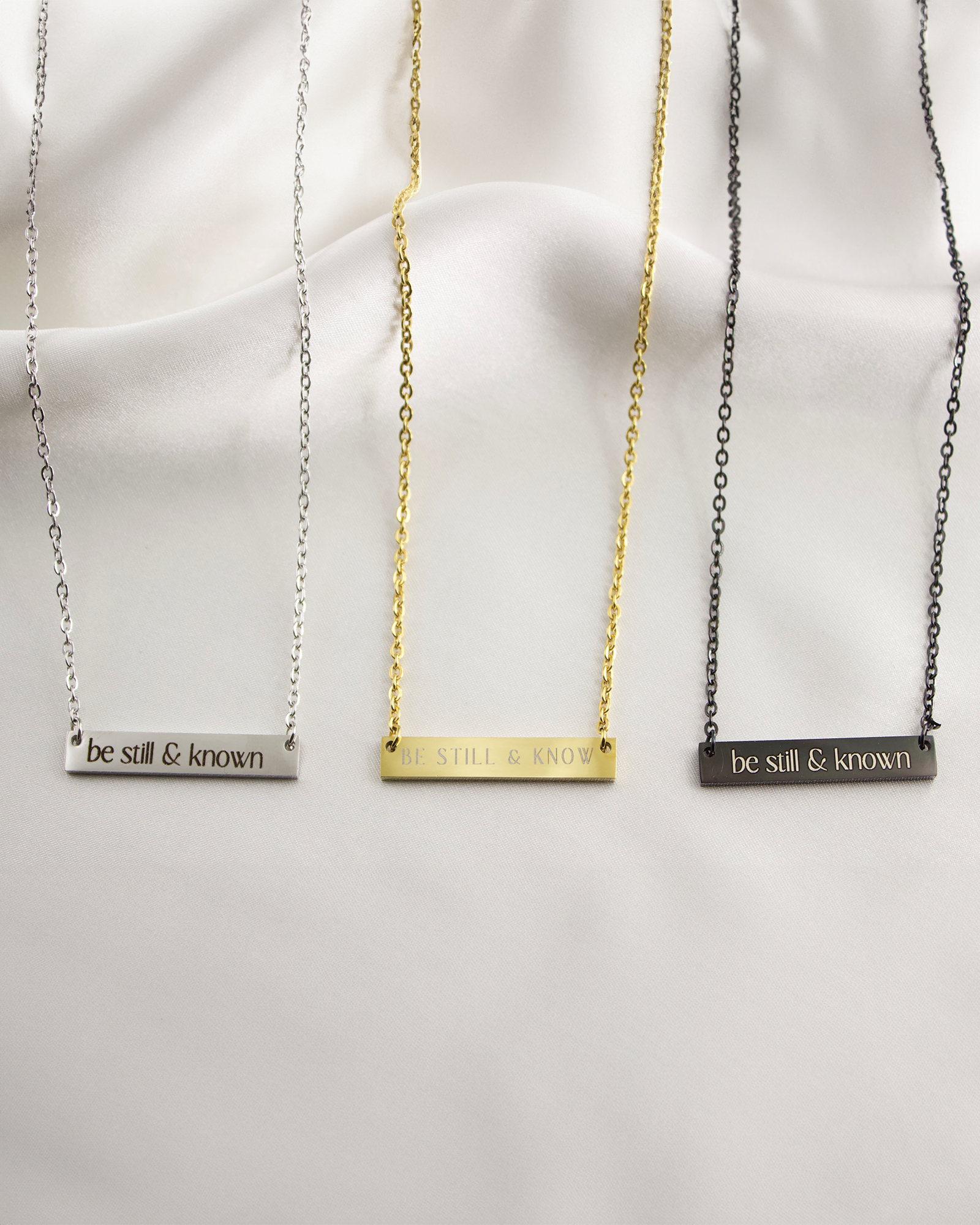 Custom Engraved Bar Pendant Necklace