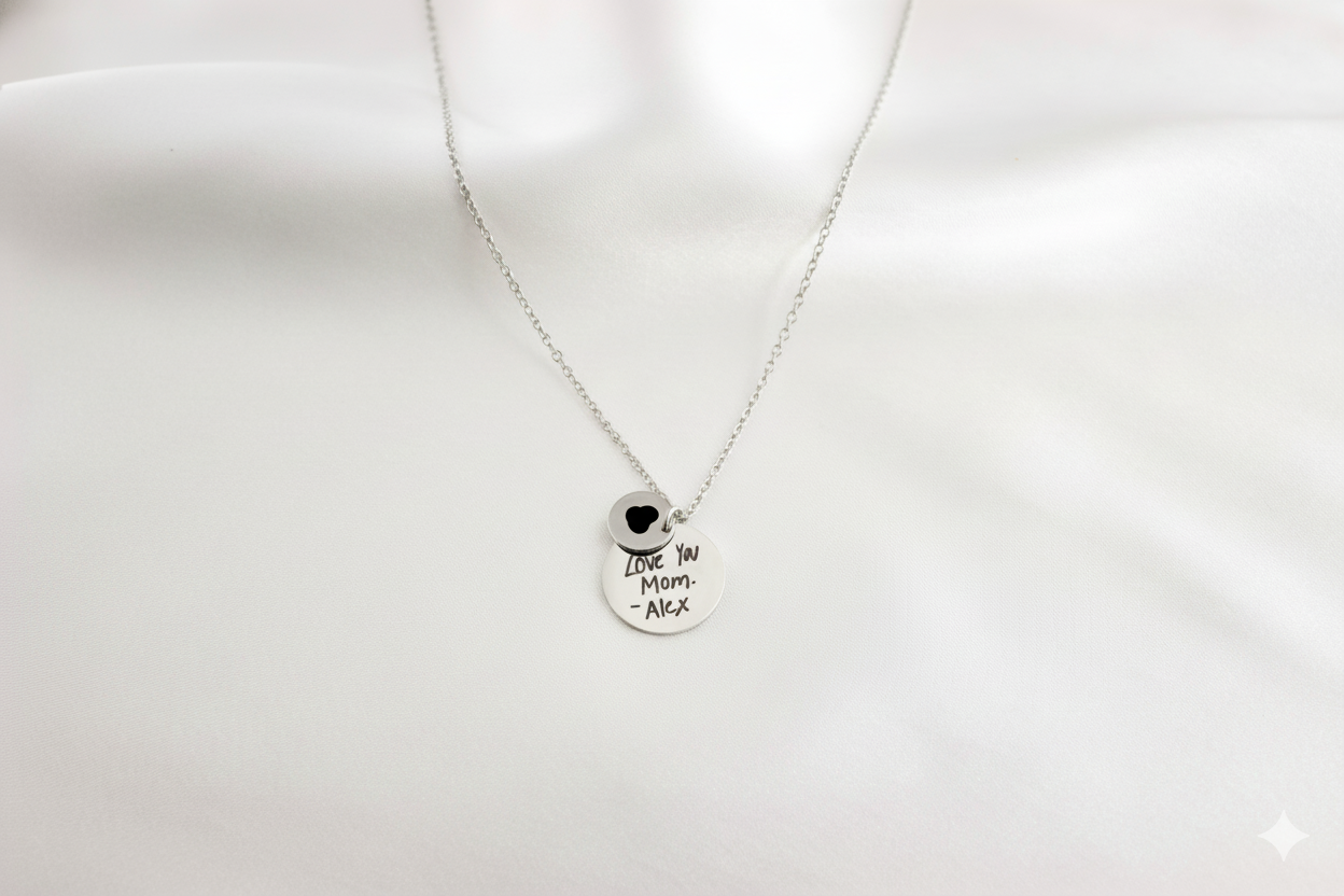 Personalized Handwriting Necklace Pendant - Image 3