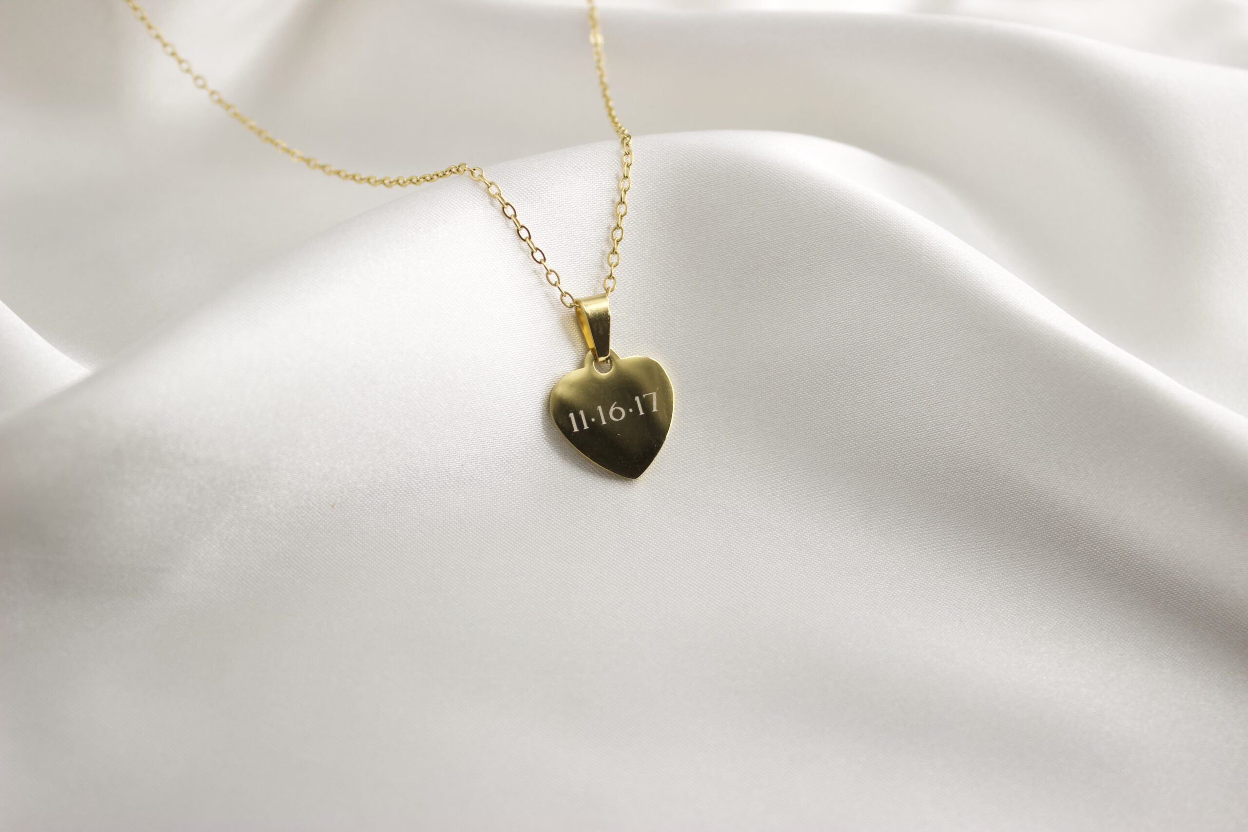 Custom Engraved Heart Pendant Necklace - Image 5