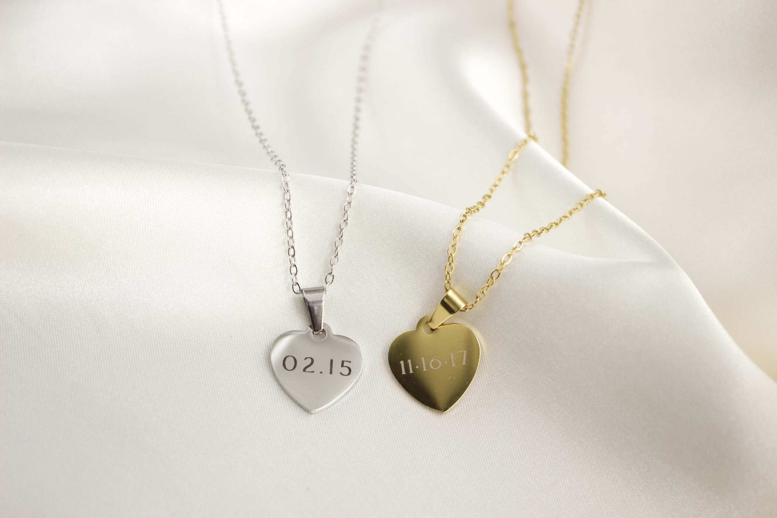 Custom Engraved Heart Pendant Necklace