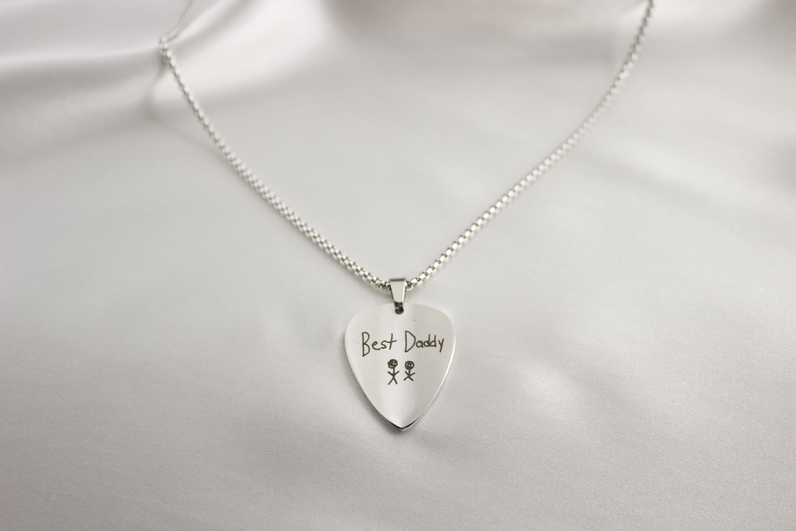 Custom Engraved Guitar Pick Pendant - Image 4