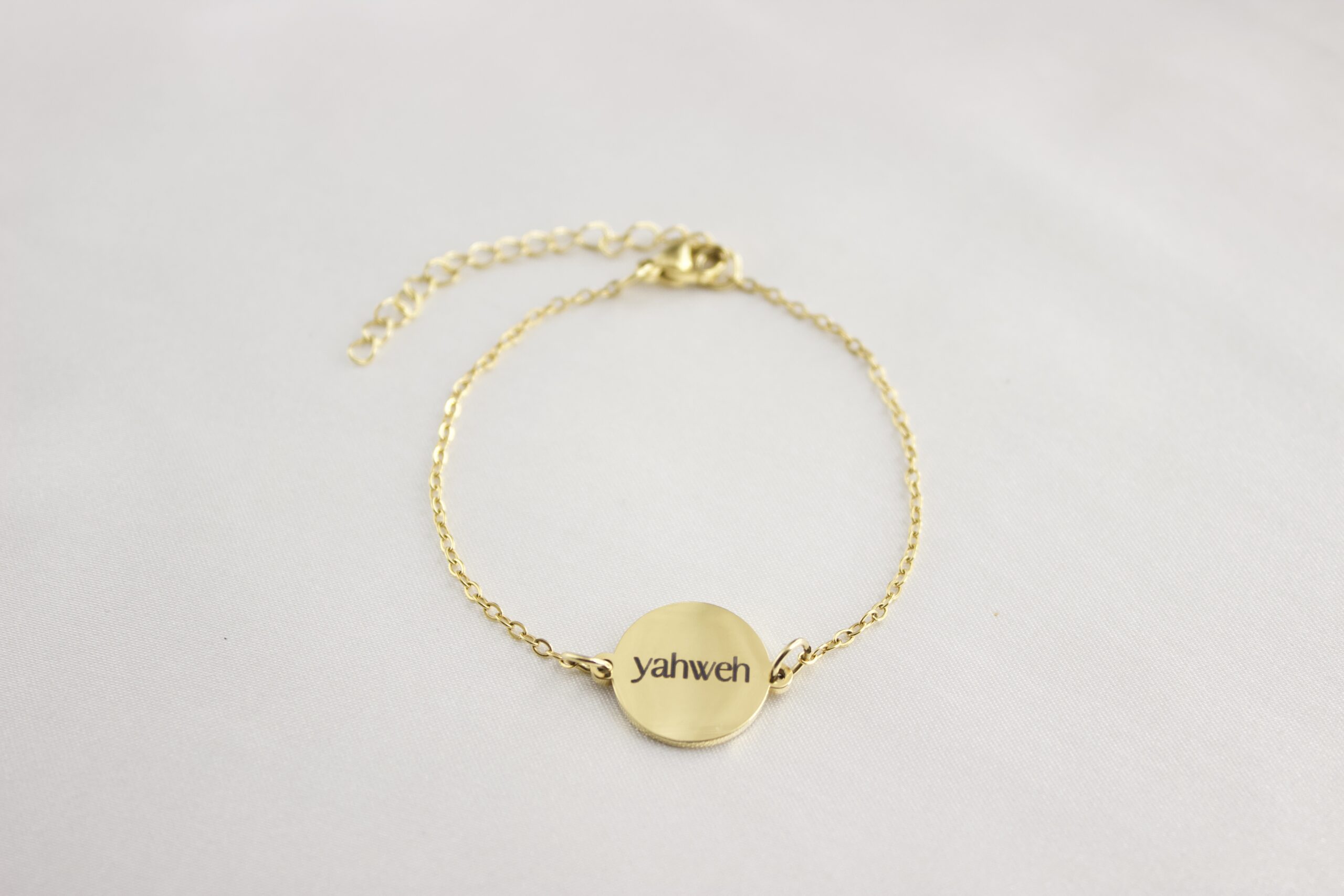 Custom Engraved Round Charm Bracelet - Image 4