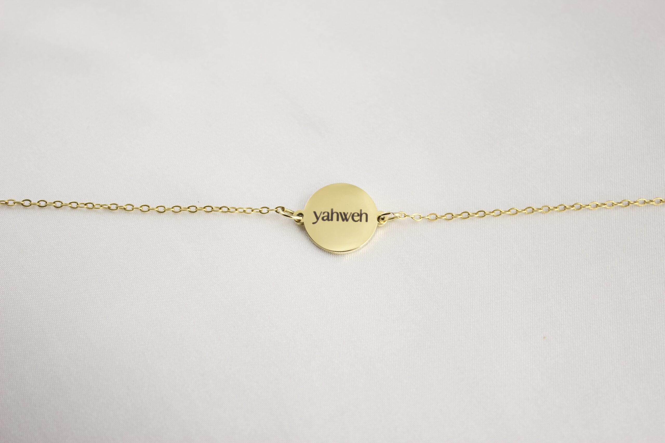 Custom Engraved Round Charm Bracelet - Image 6