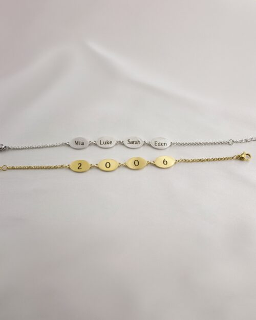 Custom Engraved Oval Bracelet