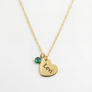 Birthstone Heart Necklace