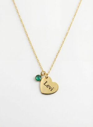 Birthstone Heart Necklace