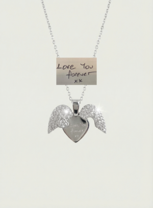 Angel Wing Necklace Handwriting