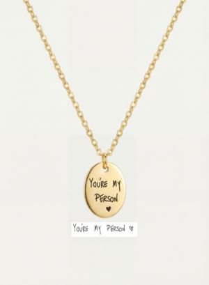 Oval Necklace Handwriting