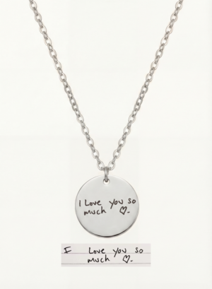 Round Necklace Handwriting