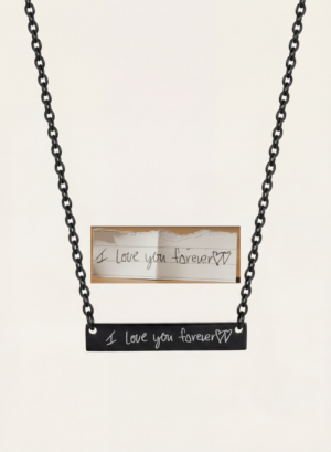 Bar Necklace Handwriting