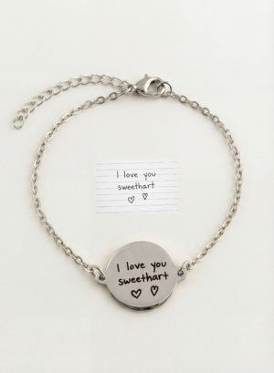 Circle Bracelet Handwriting