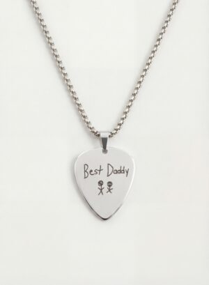 Guitar Pick Necklace Handwriting