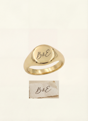 18K Gold Ring Handwriting