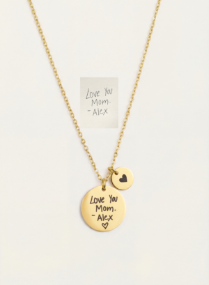 Circle Necklace handwriting